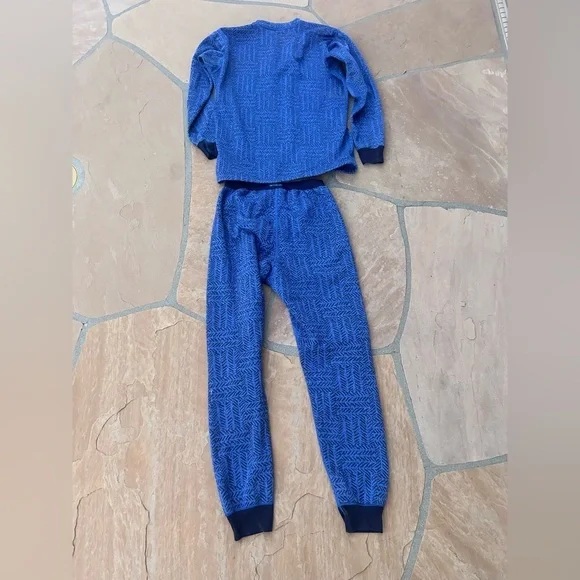 Patagonia Blue Patterned Sweatpants and Top